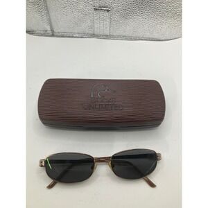 Ducks Unlimited Sunglasses EA10251 CE 135 Gold Tone Oval Dark Lenses